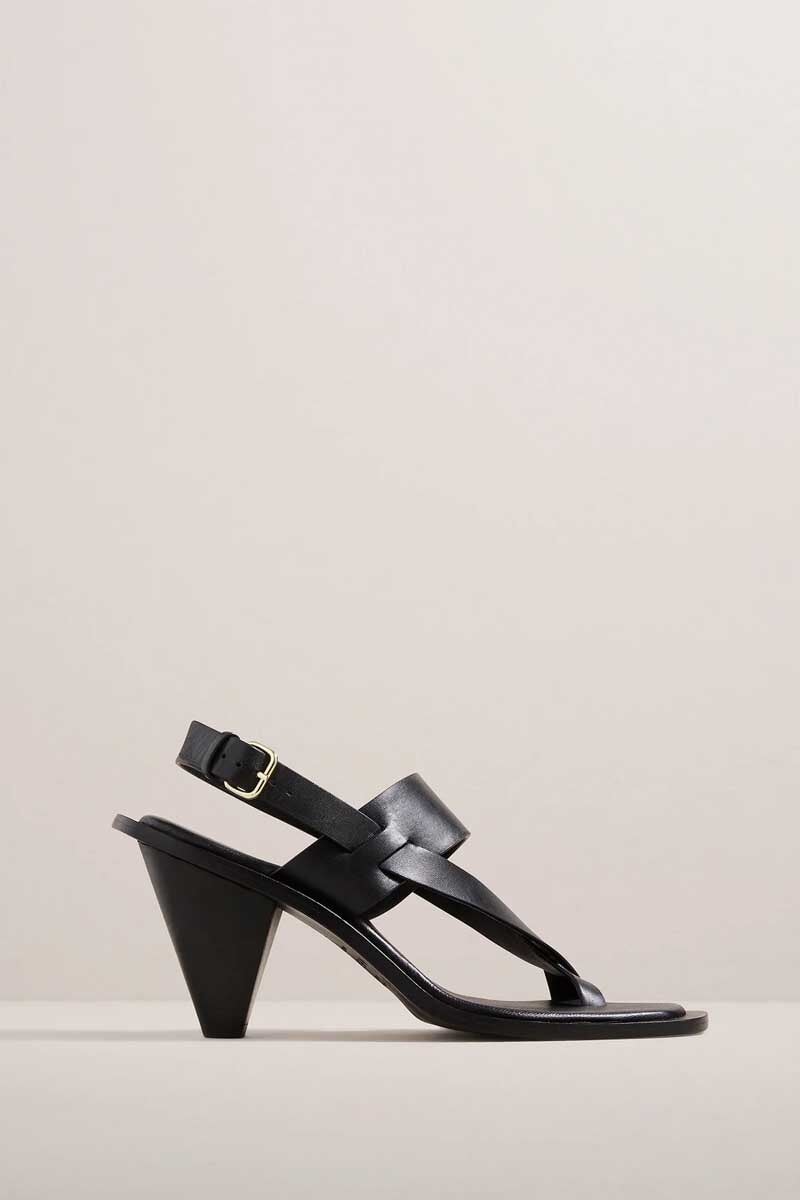 THE RYDER HEELDED SANDAL-BLACK Shoes A.Emery 36 Black