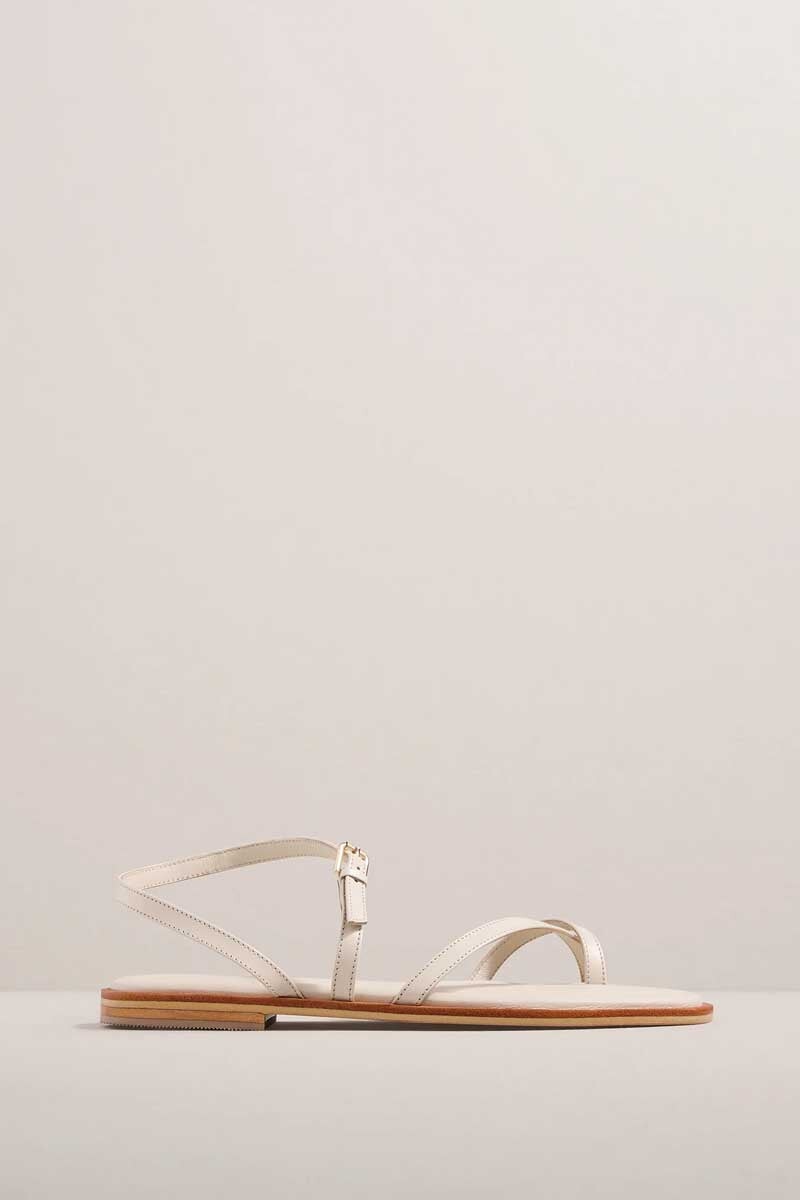 THE LUCIA SANDAL-EGG SHELL Shoes A.Emery
