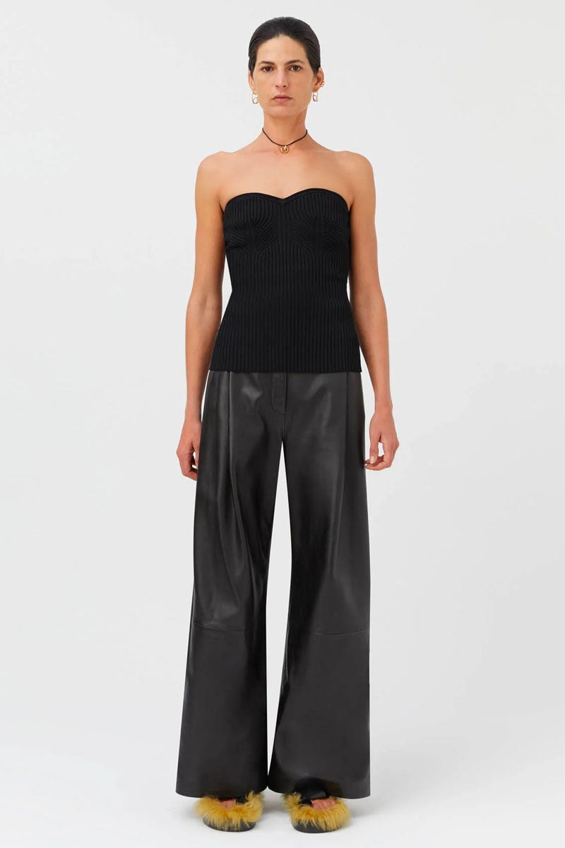 VALENTIN KNIT TOP-BLACK Tops Camilla and Marc
