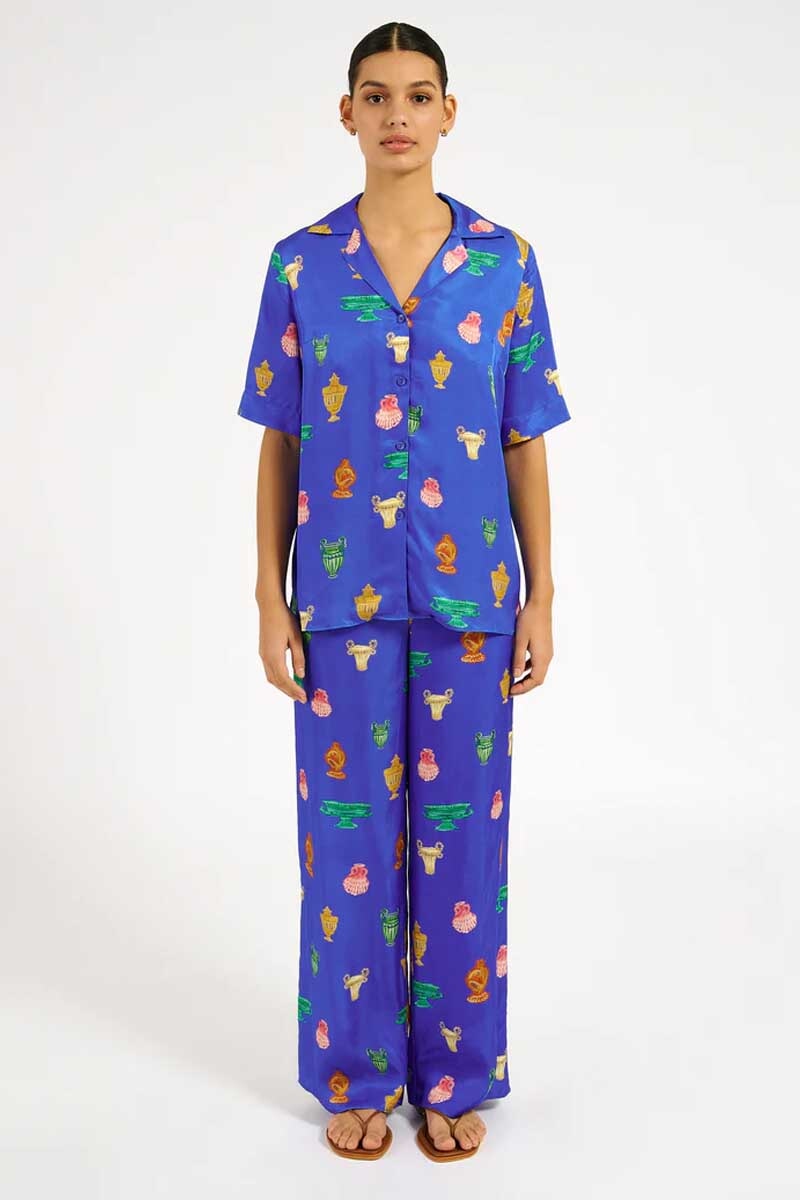 CRUZ SHIRT-CERAMICA COBALT Tops ROAME. 0 Ceramica Cobalt