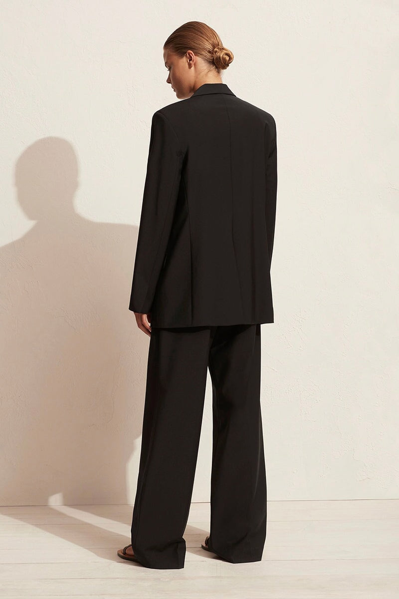 RELAXED TAILORED BLAZER-BLACK Jackets Matteau