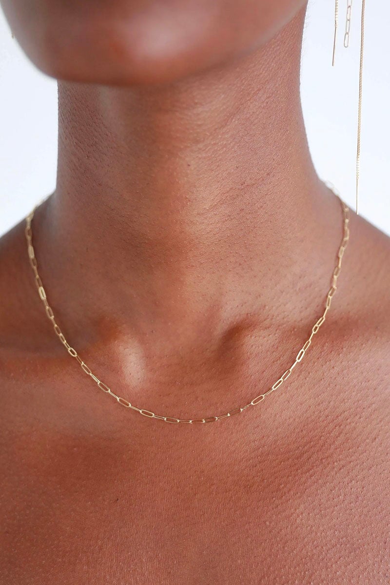 LONG LINK FINE CHAIN-GOLD Jewellery Anna Rossi Jewellery Uni Gold