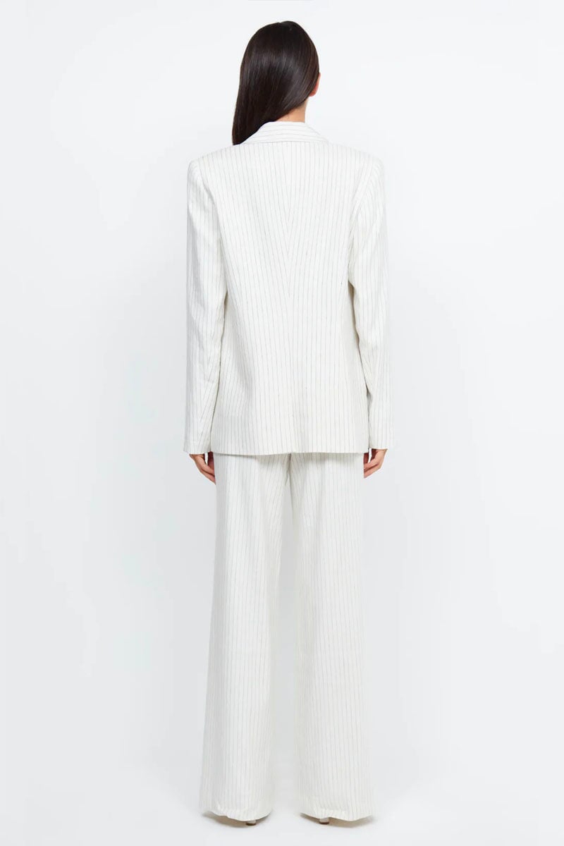 LOU PINSTRIPE BLAZER-IVORY PINSTRIPE Jackets Bec and Bridge