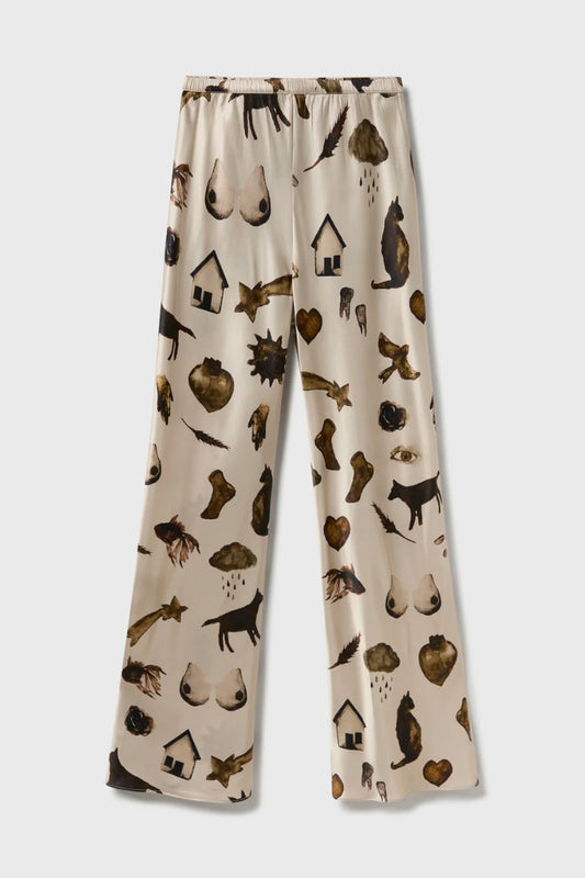 BIAS CUT PANTS-MIRACLES HAZELNUT Pants Silk Laundry