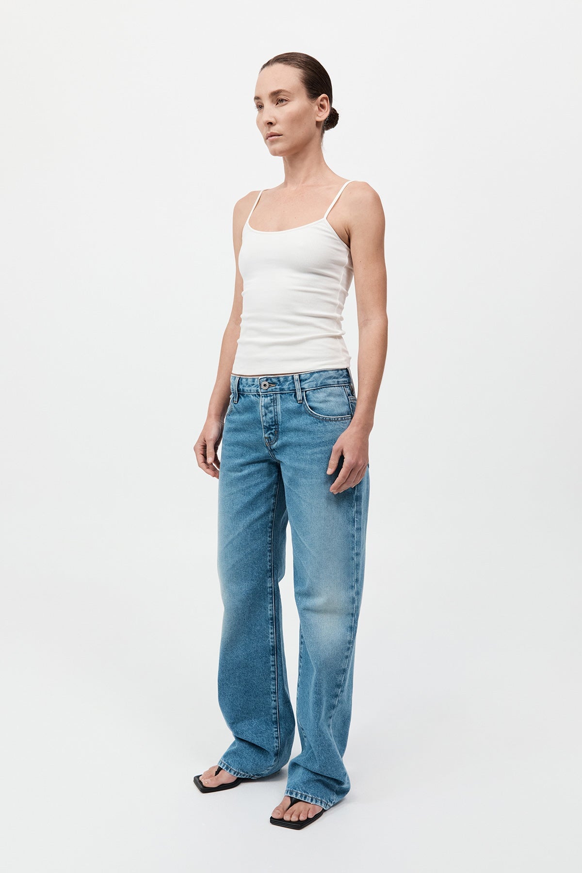 90S LOW RISE JEANS BY OUTLAND DENIM-90S BLUE Pants ST AGNI