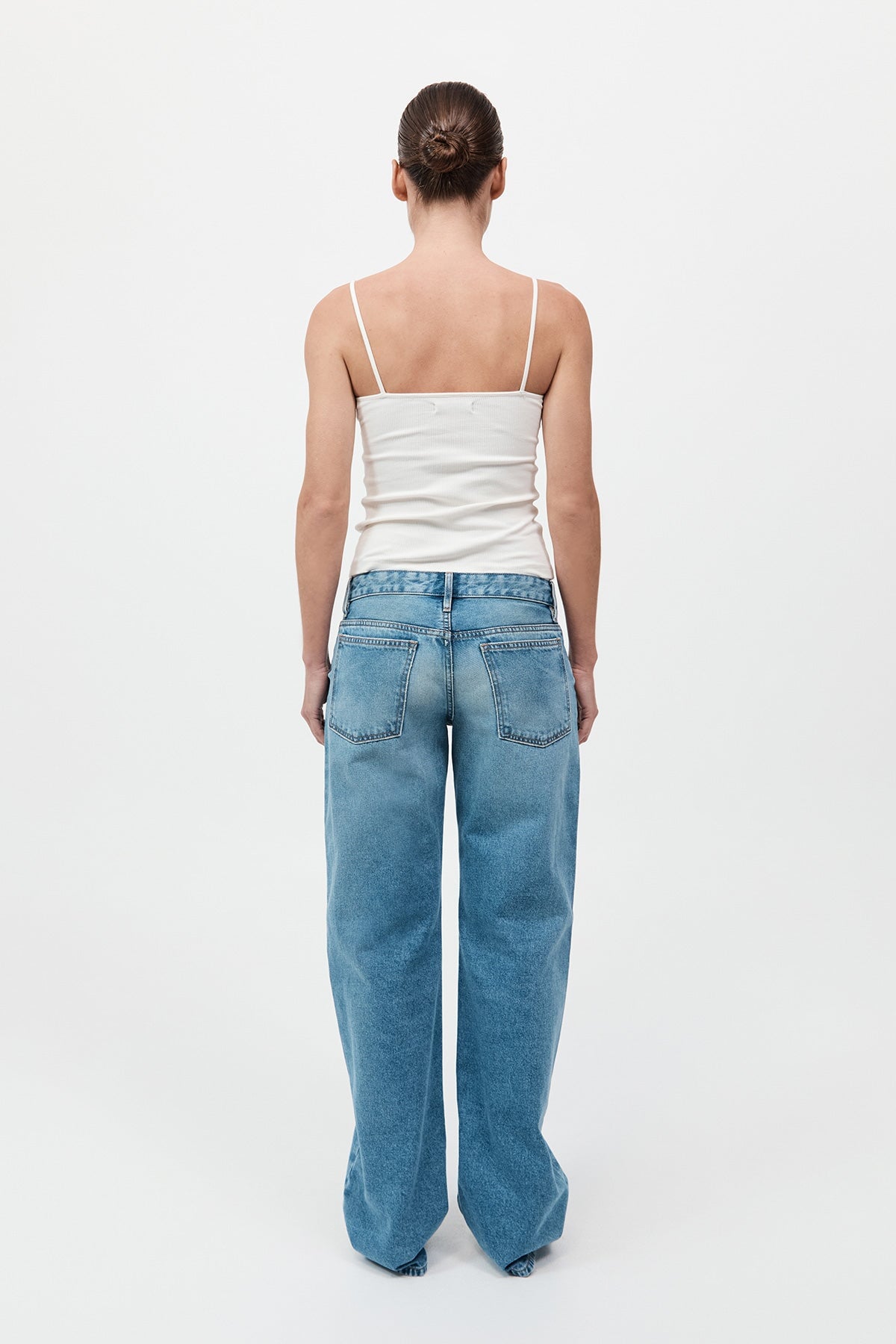 90S LOW RISE JEANS BY OUTLAND DENIM-90S BLUE Pants ST AGNI