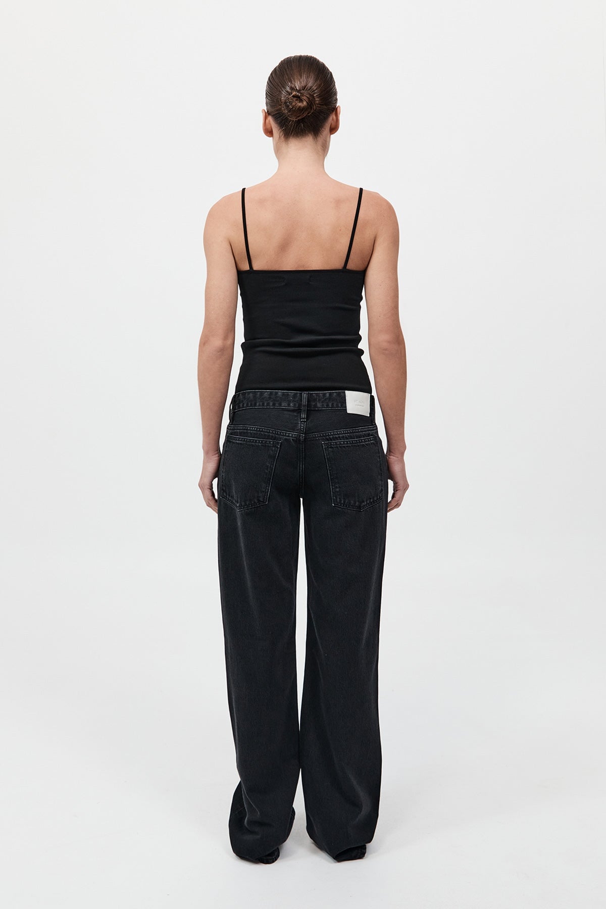 90S LOW RISE JEANS BY OUTLAND DENIM-WASHED BLACK Pants ST AGNI