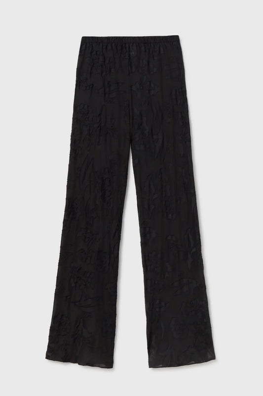 CLIP SILK BIAS CUT PANTS-TULIPA BLACK Pants Silk Laundry