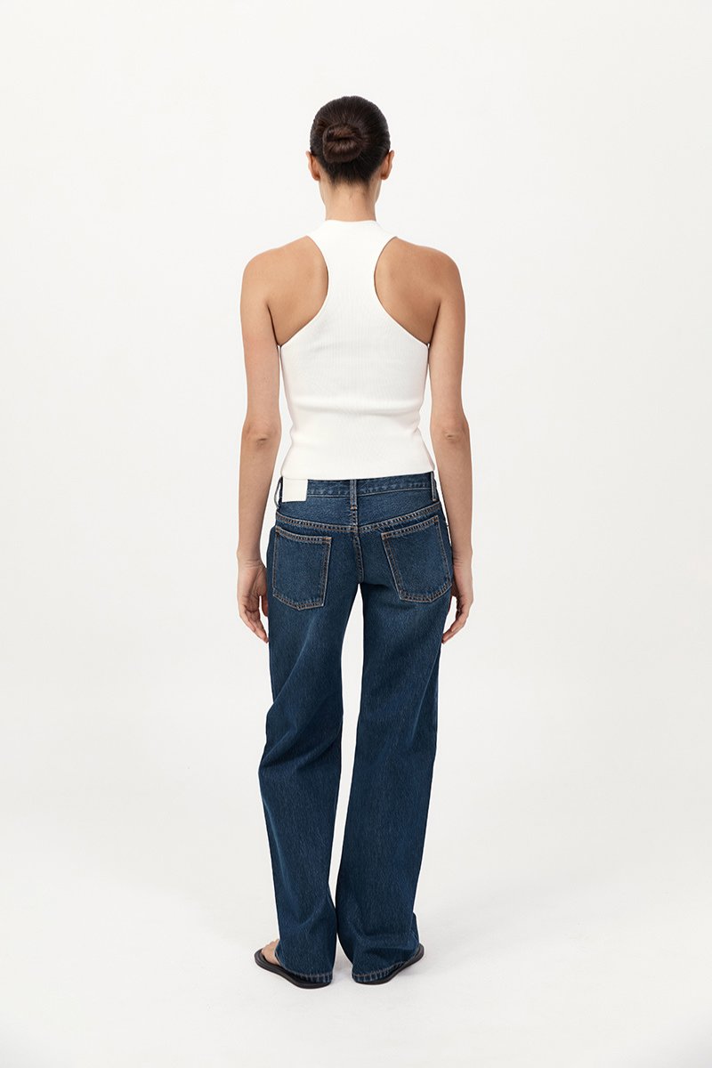 90S LOW RISE JEANS-DARK INDIGO Denim ST AGNI