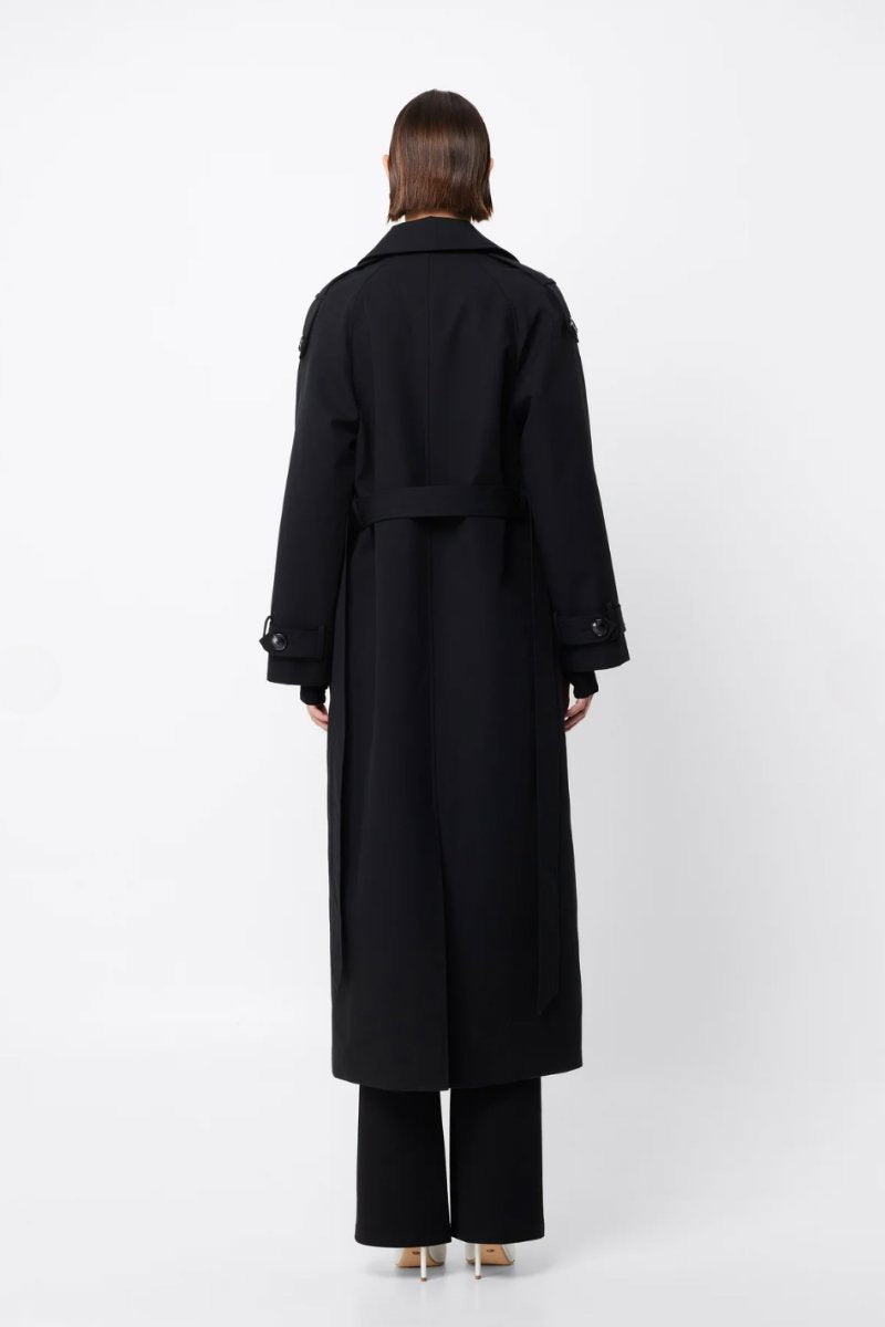 FRANKLIN TRENCH COAT-BLACK Jackets MOSSMAN