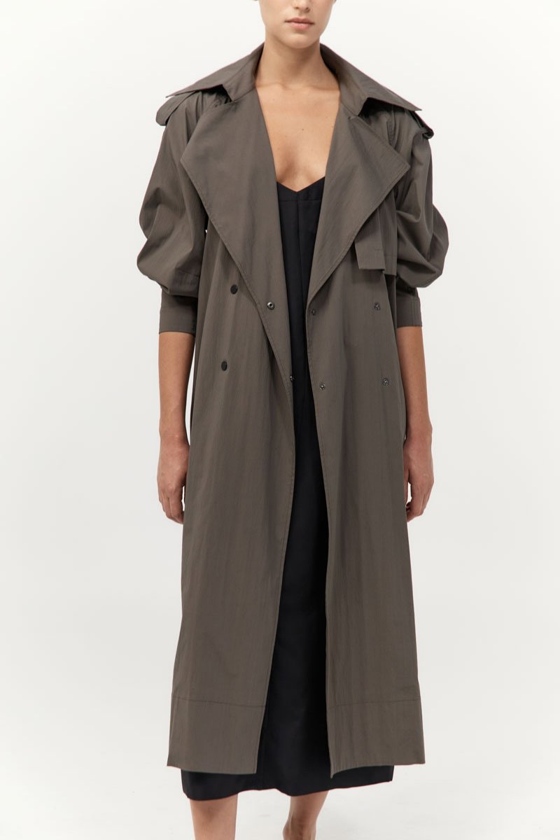 RELAXED TRENCH-KHAKI Jackets ST AGNI