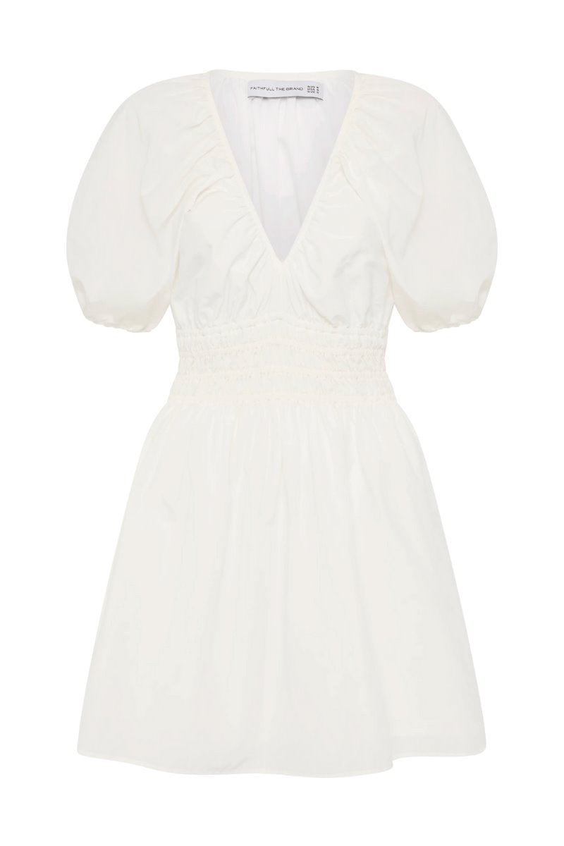 SALONE MINI DRESS-WHITE Mini Dress Faithfull the Brand