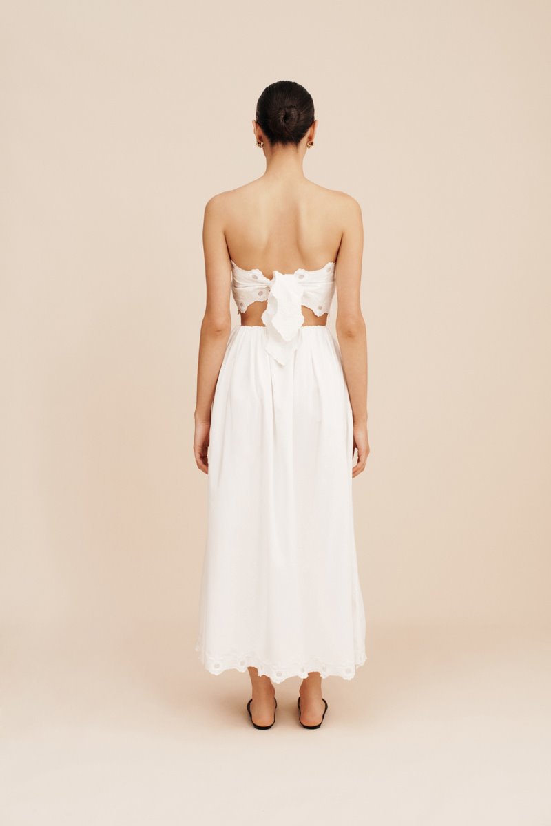 ANTONETTE TIE TOP-VINTAGE WHITE Tops Posse