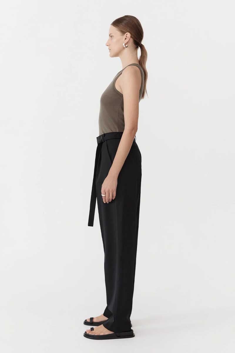 ORGANIC COTTON SINGLET-KELP Tops ST AGNI