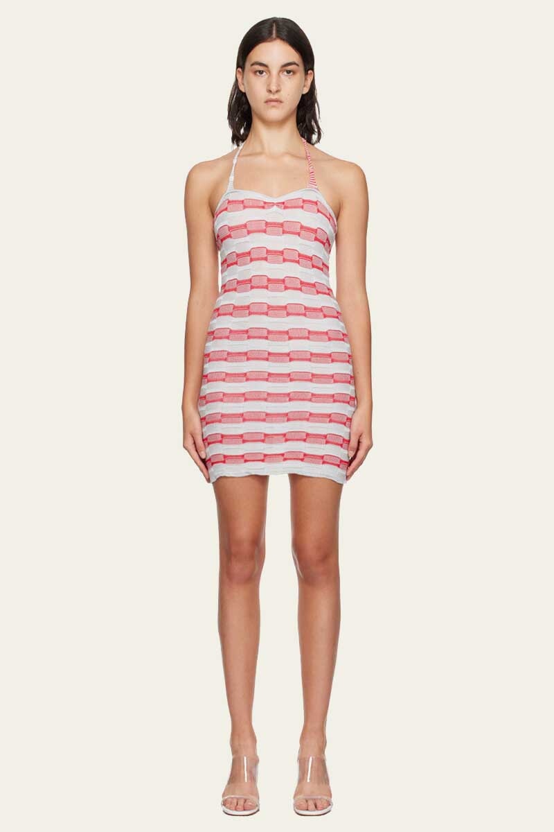 ETE DRESS-RED/SILVER Dress Gimaguas XS Red Silver