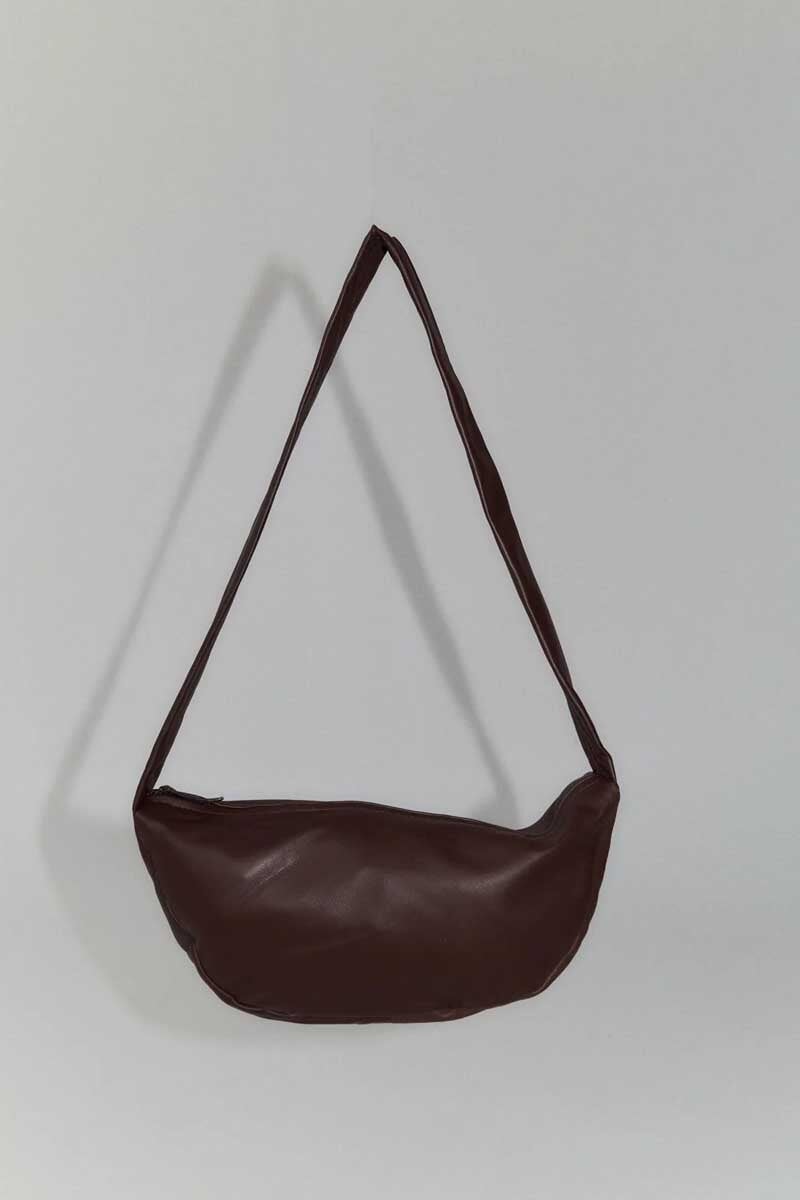 SOFT CRESCENT BAG-CHOCOLATE Bags ST AGNI OS Chocolate