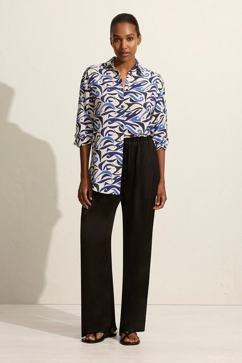 LONG SLEEVE SILK SHIRT-PESCADO Shirts Matteau 1 Pescado