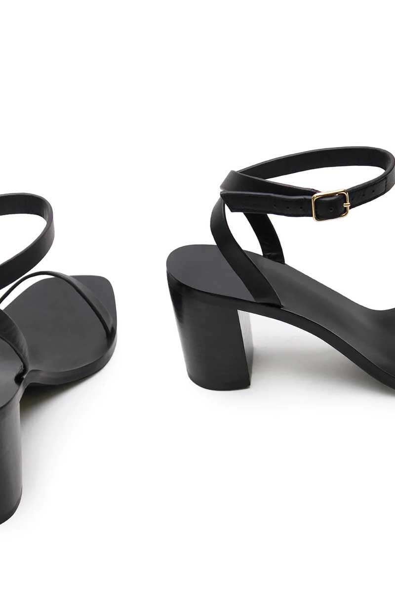 STACKER HEEL-BLACK Shoes LA TRIBE