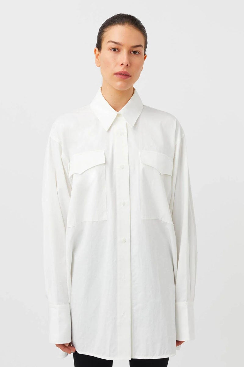 VESTA OVERSIZED SHIRT-WHITE Shirts Camilla and Marc