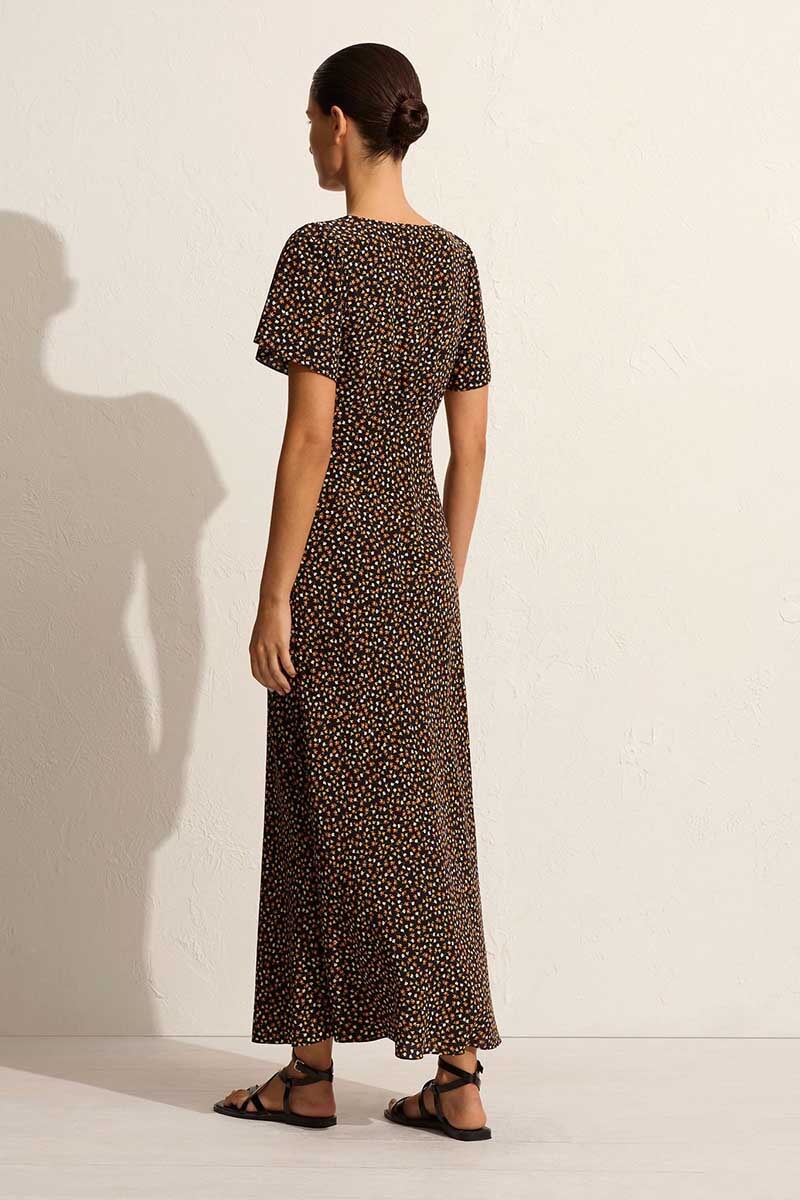 SHORT SLEEVE BIAS DRESS-MEADOW Dress Matteau