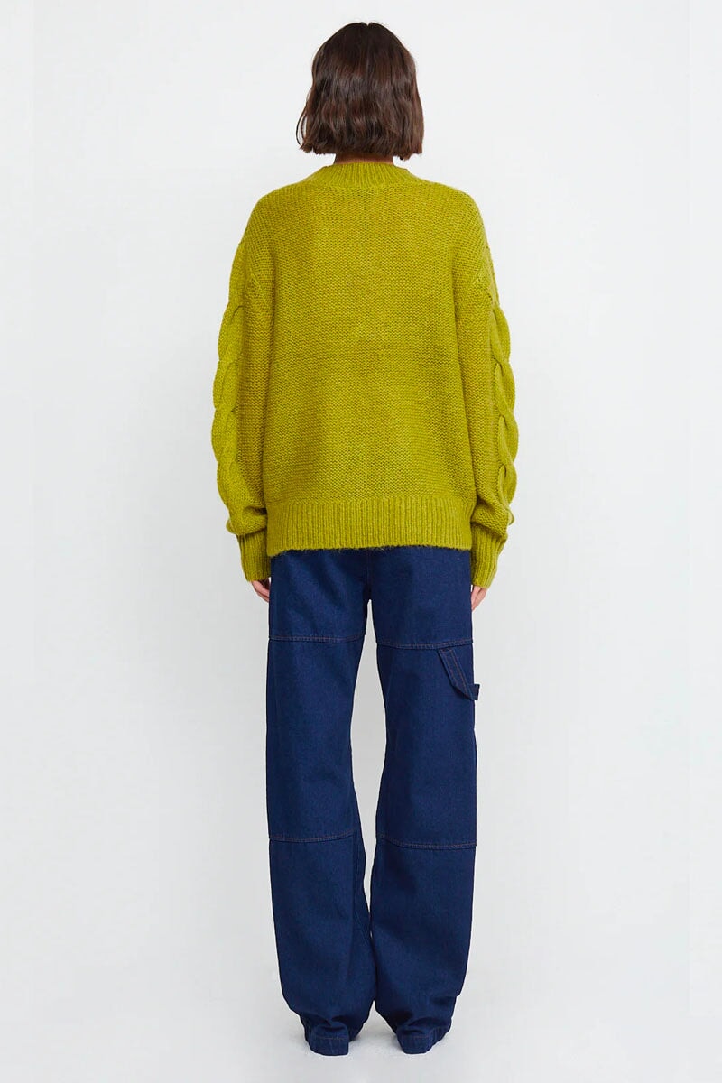 MARION KNIT JUMPER-FERN GREEN Knitwear Bec and Bridge