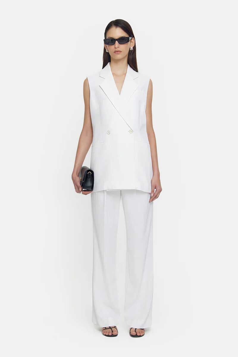 LEGENDARY SLEEVELESS BLAZER-IVORY Jackets Viktoria and Woods