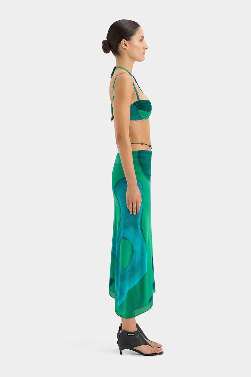 FRANKIE BIAS SKIRT-EMERALD REFLECTION Skirts SIR.