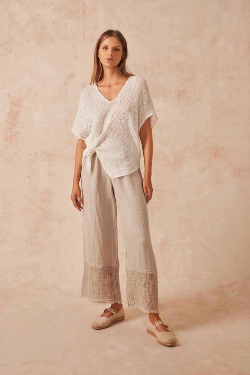 ZAZA TOP-PESCATORE PANNA Tops Estilo Emporio