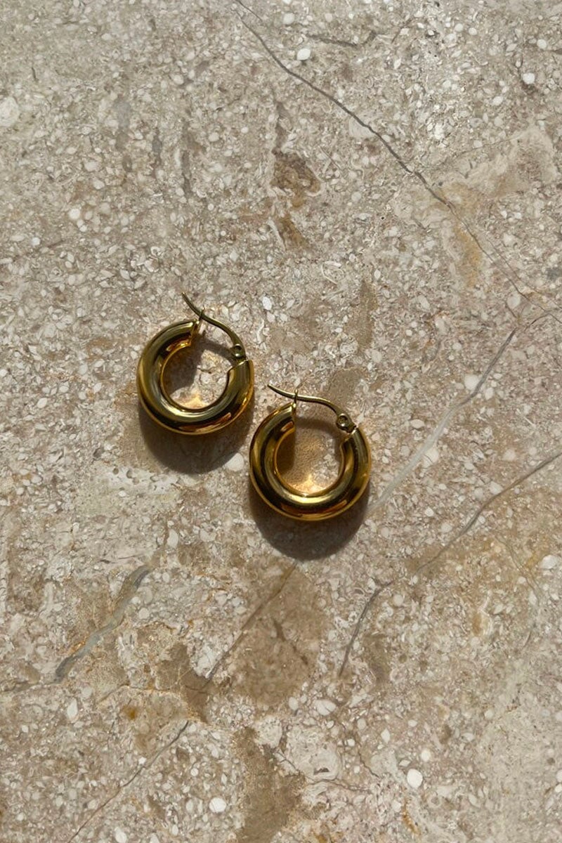 BABY HOOPS EARRING-GOLD Jewellery Anna Rossi Jewellery Uni Gold