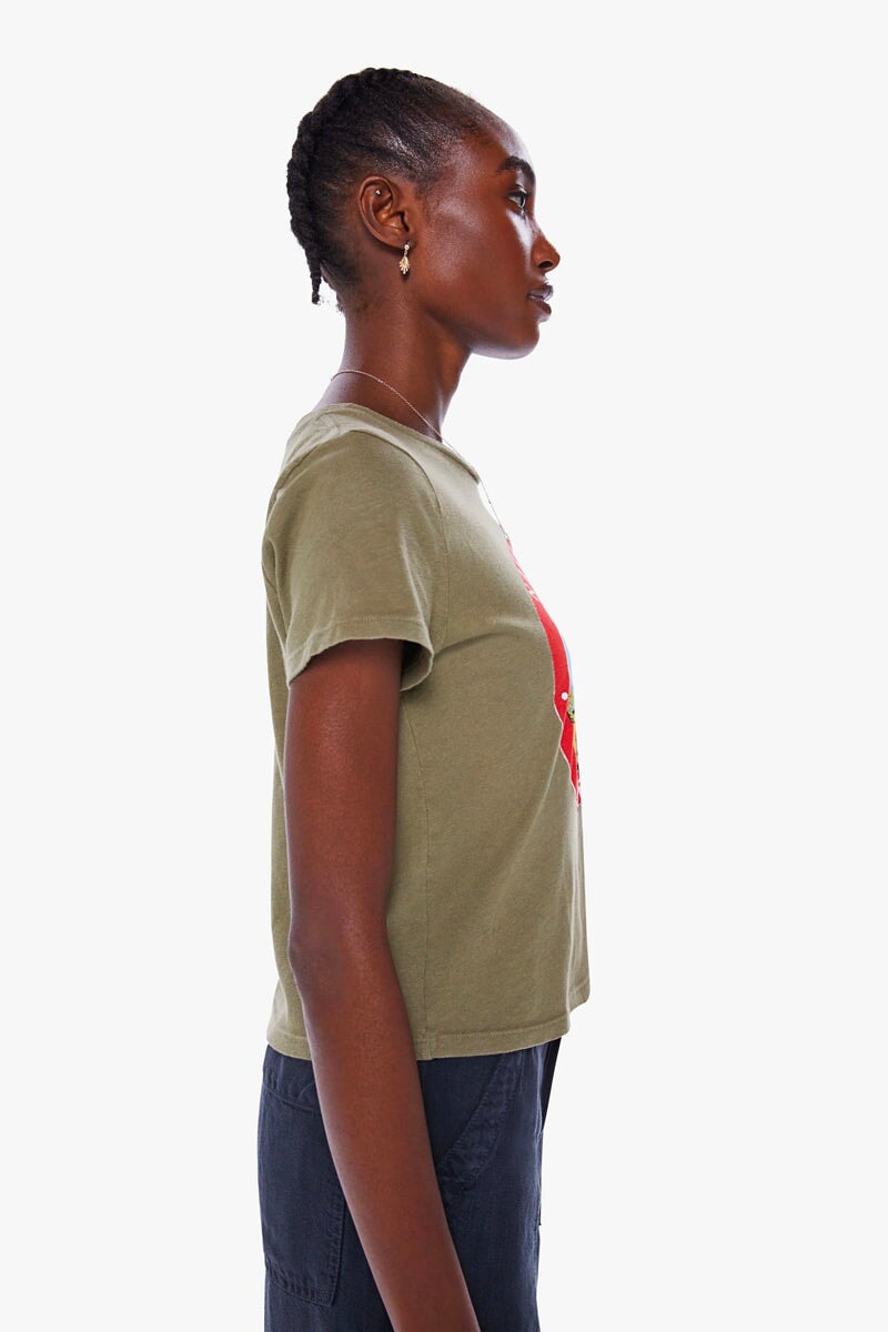 THE CROPPED ITTY BITTY GOODIE-NAKED HIPPIES Denim MOTHER