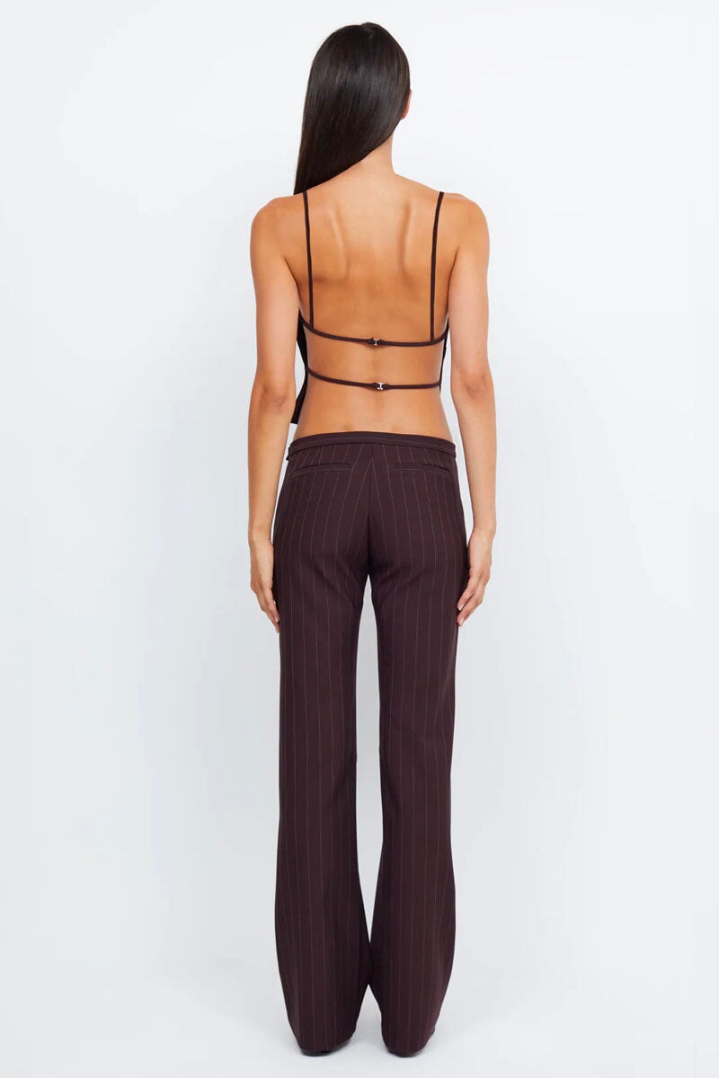 JADE ASYM TOP-PLUM PINSTRIPE Tops Bec and Bridge