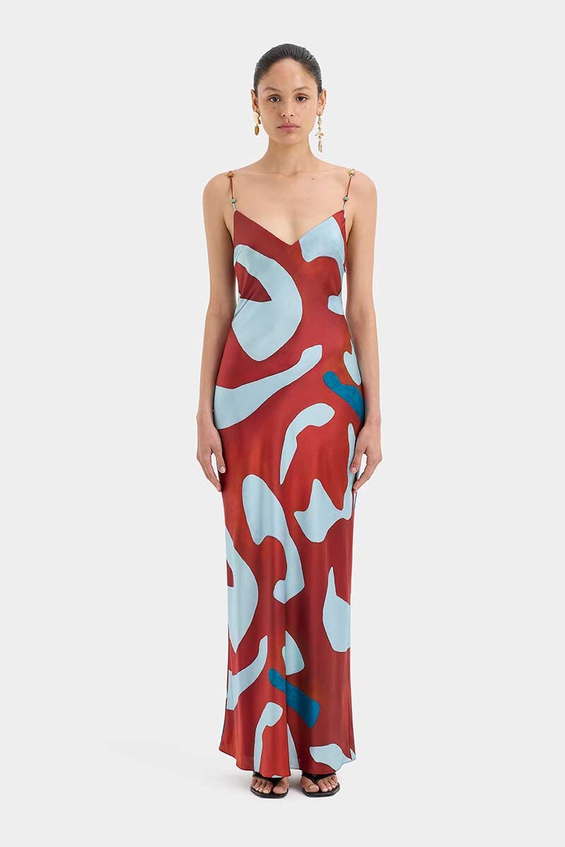 FRANKIE SLIP DRESS-RUBY REFLECTION Dress SIR. OP Ruby Reflection