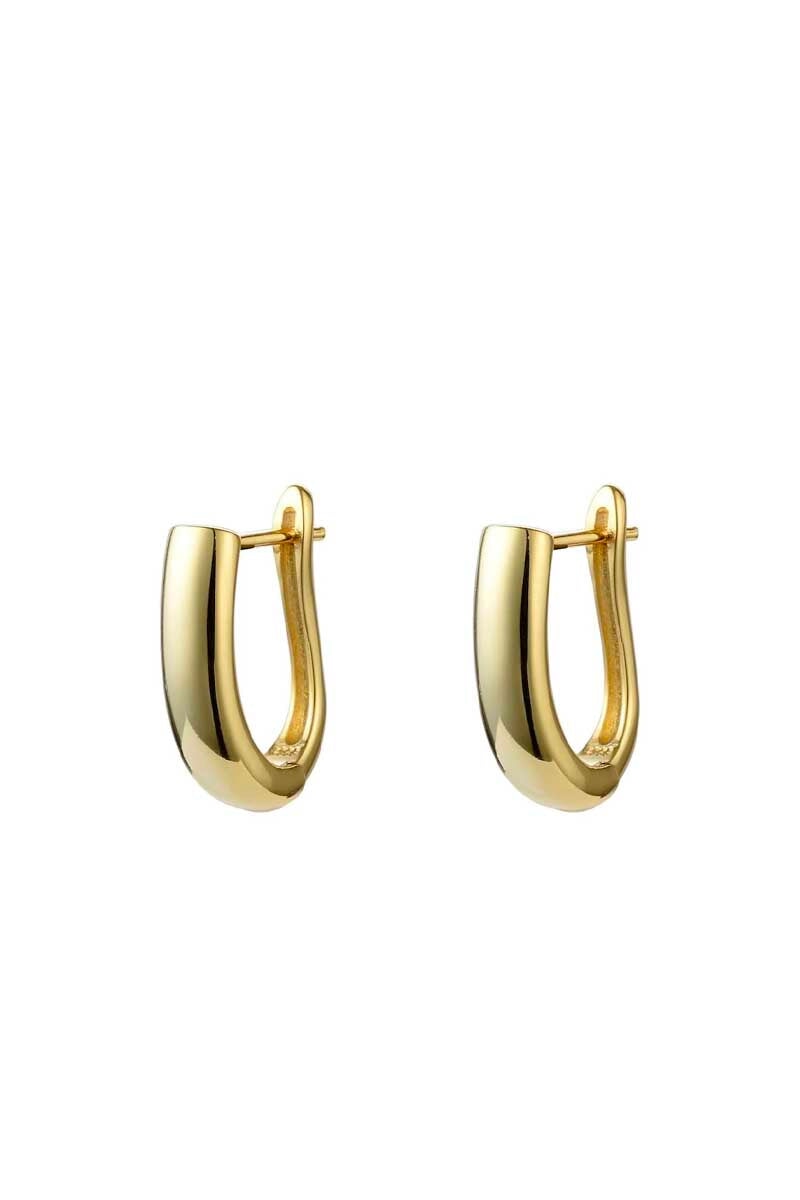 ELONGATED HUGGIE-GOLD Jewellery Anna Rossi Jewellery Uni Gold