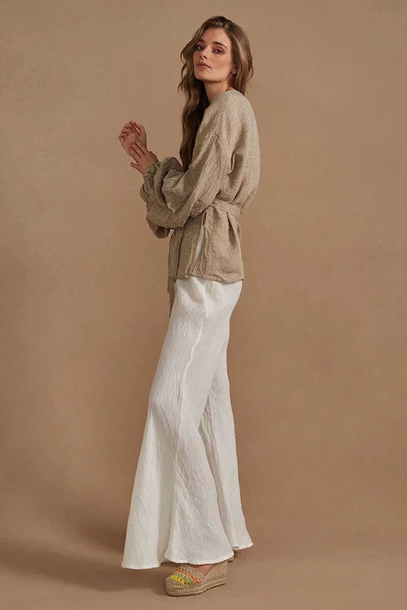 NOVO FLARE PANT-BRASILE PANNA Pants Estilo Emporio
