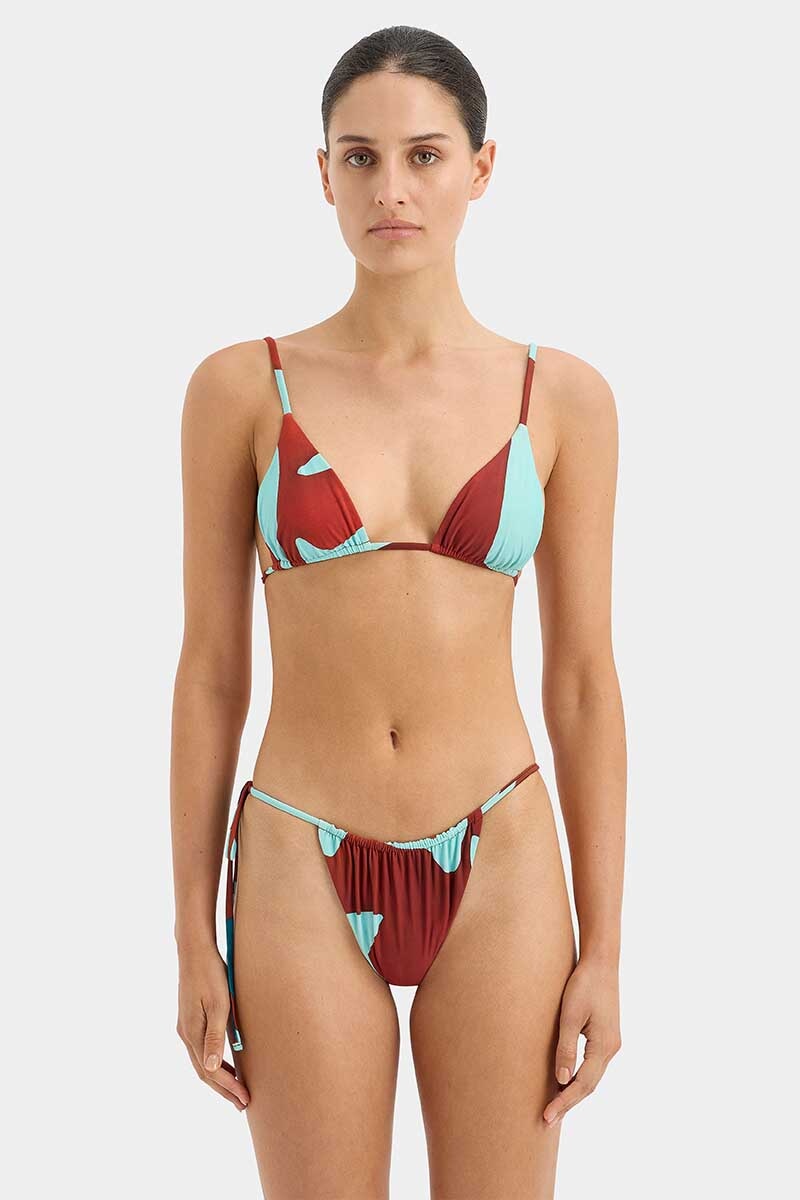 FRANCESCA STRING TRIANGLE TOP-RUBY REFLECTION Swim SIR.