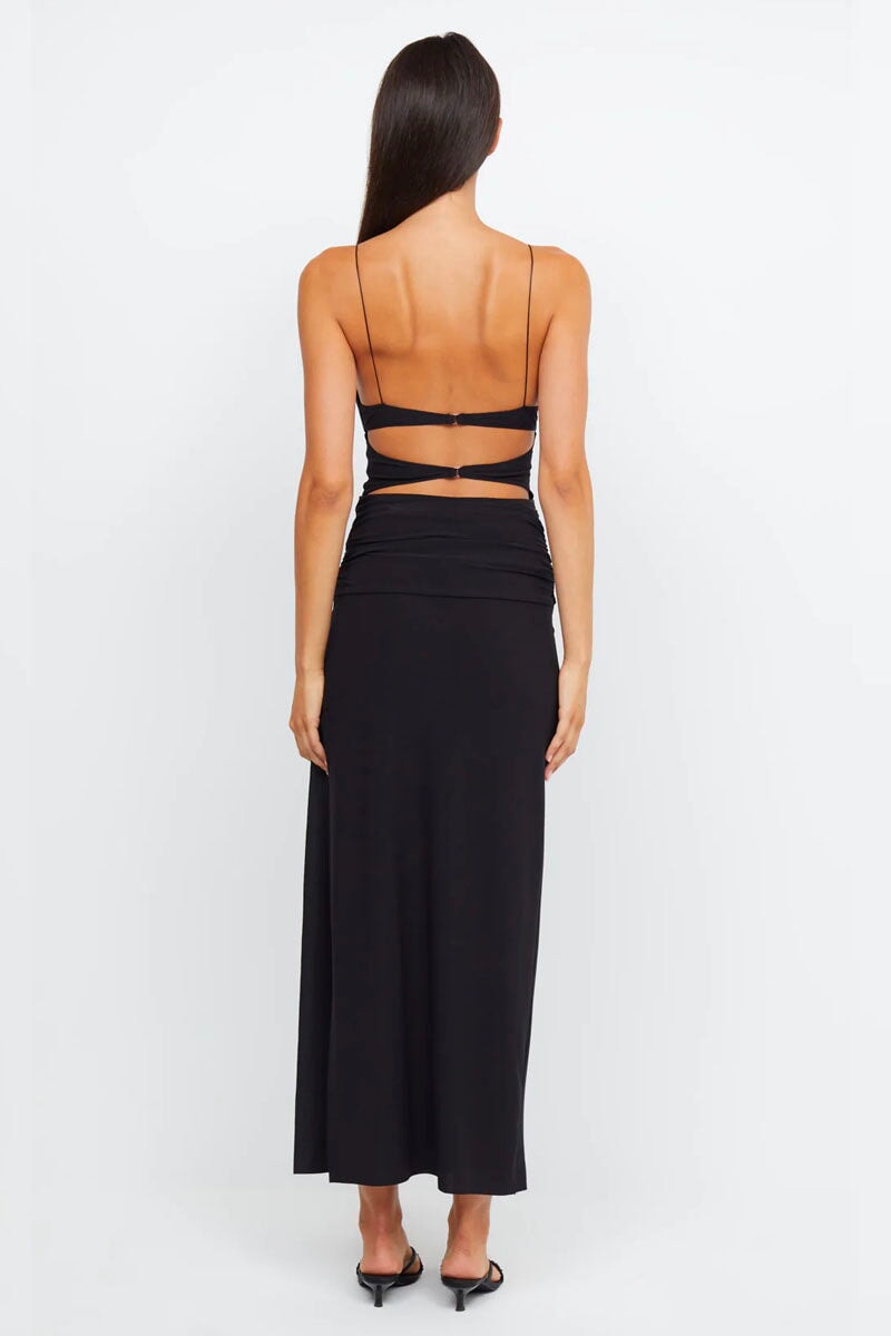 MONTANA TWIST MAXI DRESS-BLACK Dress Bec and Bridge