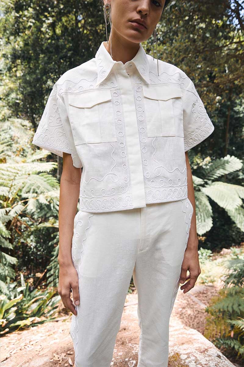 COBIE MID RISE STRAIGHT LEG TROUSER-PEARL Pants ANTIPODEAN