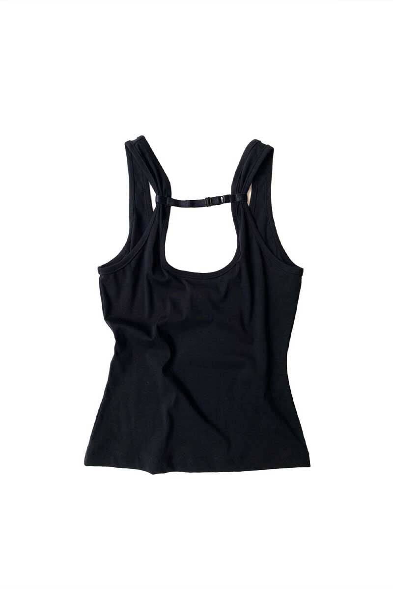 RIB STRAP TANK-BLACK Tops Wynn Hamlyn XXS Black