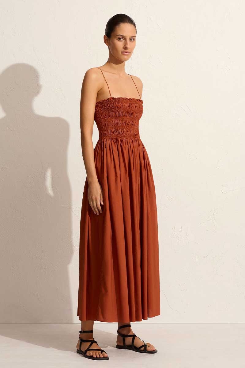 SHIRRED BODICE DRESS-SIENNA Dress Matteau