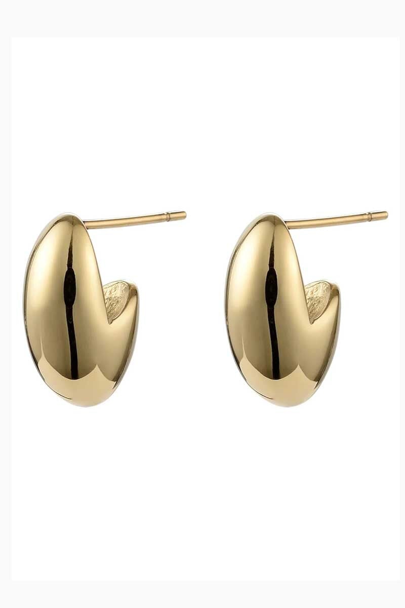 EDAMAME STUD-GOLD Jewellery Anna Rossi Jewellery Uni Gold