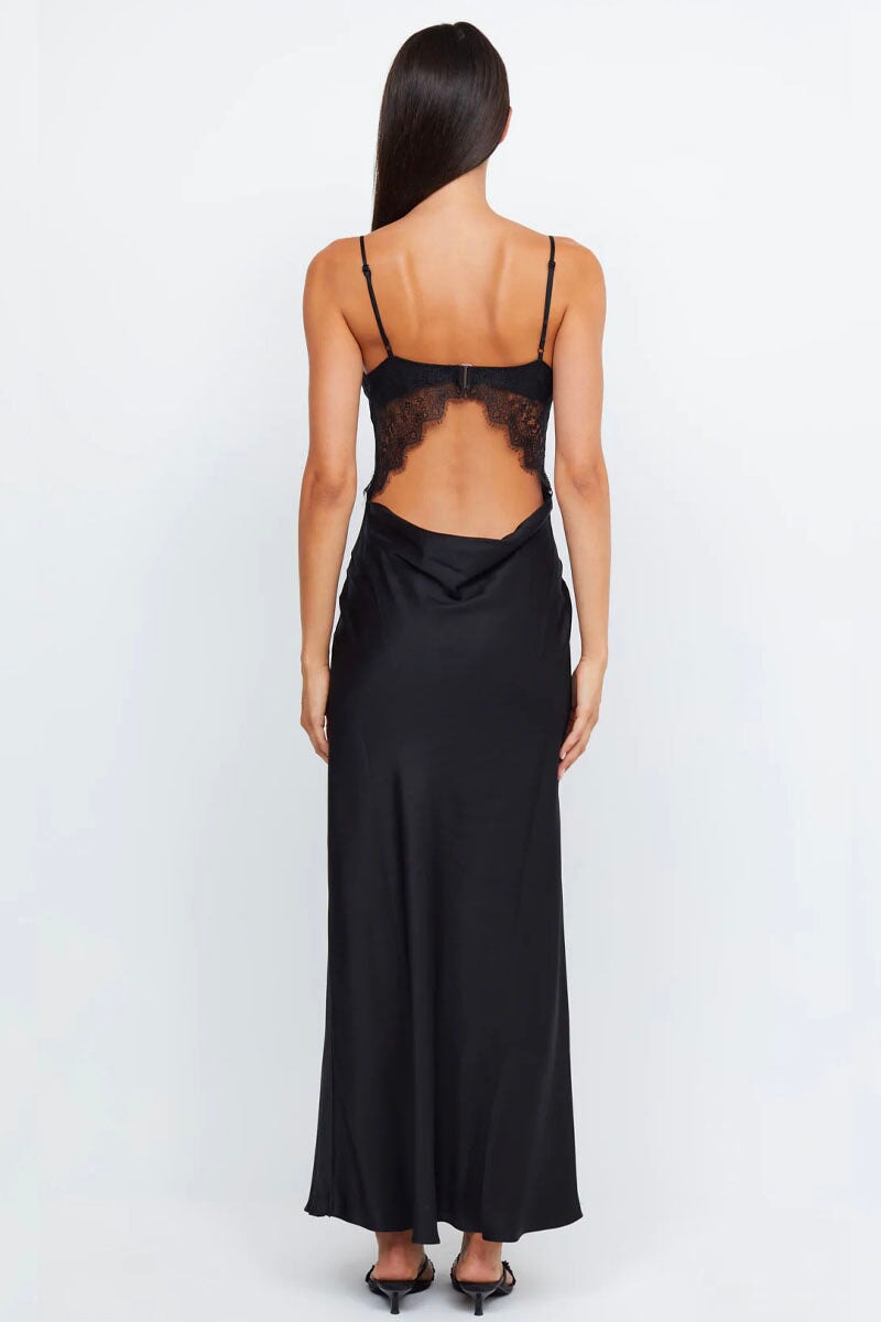 EMERY LACE MAXI DRESS-BLACK Dress Bec and Bridge
