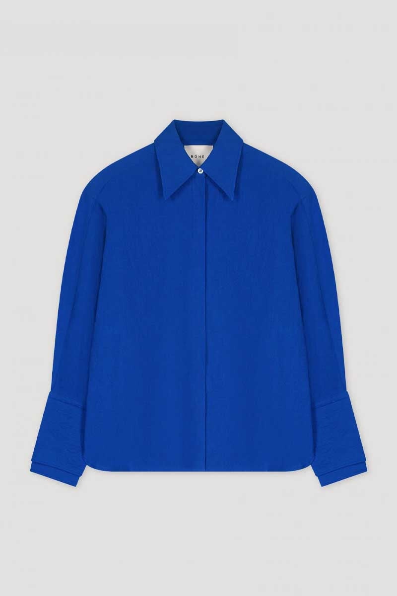 DOUBLE CUFF SHIRT-ULTRAMARINE BLUE Shirts Róhe 34 Ultramarine Blue