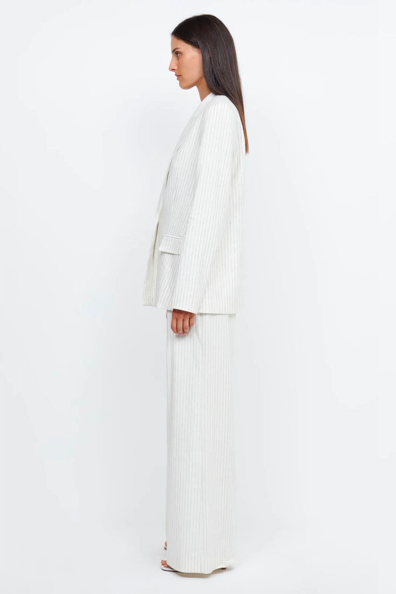 LOU PINSTRIPE BLAZER-IVORY PINSTRIPE Jackets Bec and Bridge