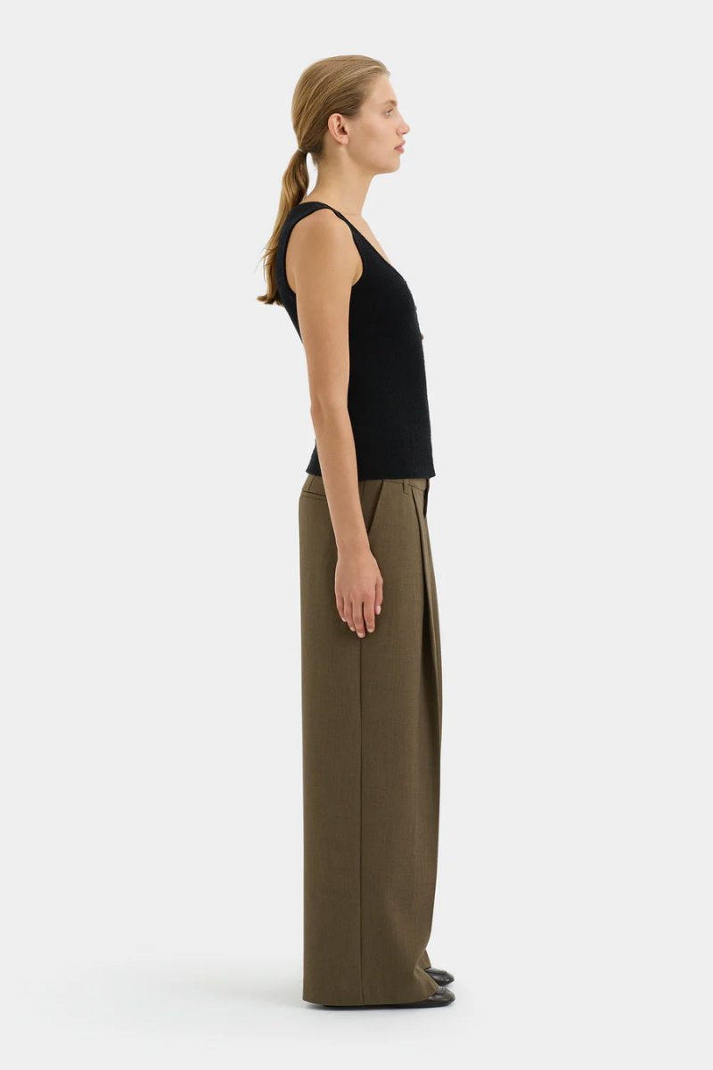 CHIARA BEADED TANK-BLACK Tops SIR.