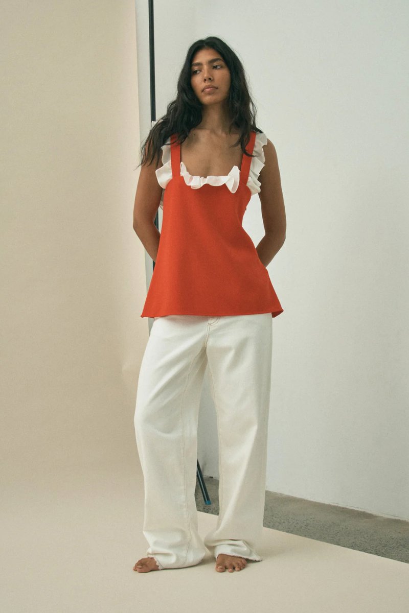 DANCING IN THE SKY TOP-RED Tops Maggie Marilyn
