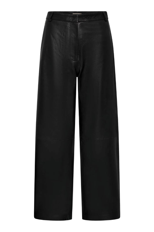 LEATHER BALLOON PANTS-BLACK Pants ST AGNI