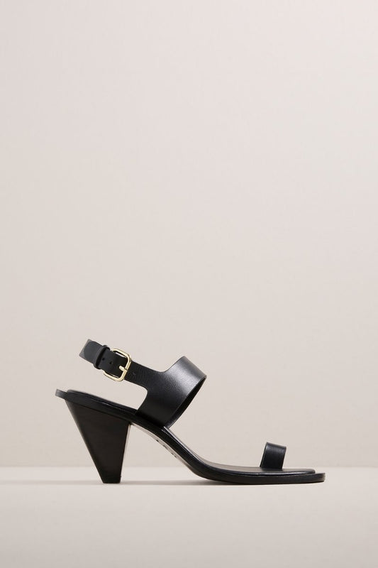 THE LELAND HEELED SANDAL-BLACK Footwear A.Emery