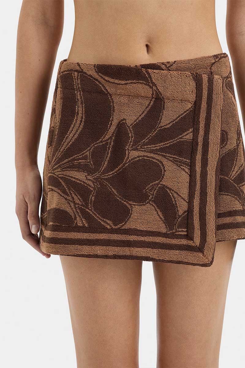 MAR TERRY MINI SKIRT-CHOCOLATE TERRY Skirts SIR.