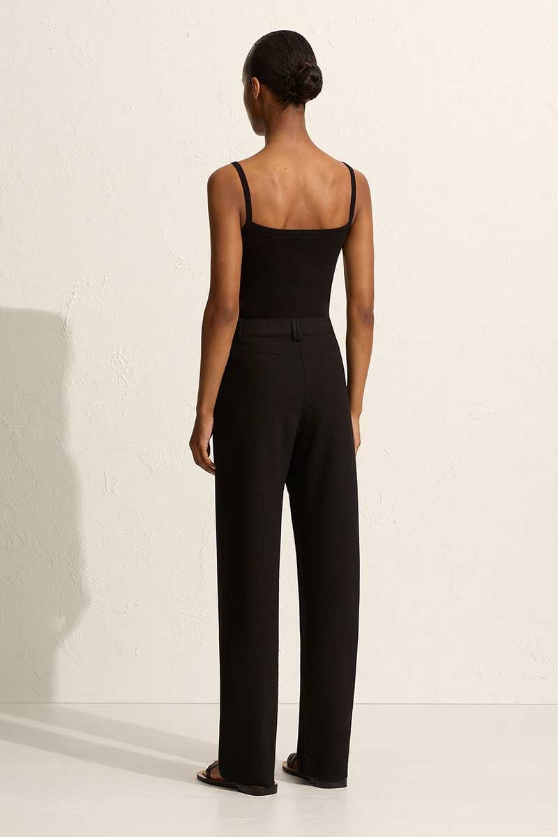 RELAXED CREPE PANT-BLACK Pants Matteau