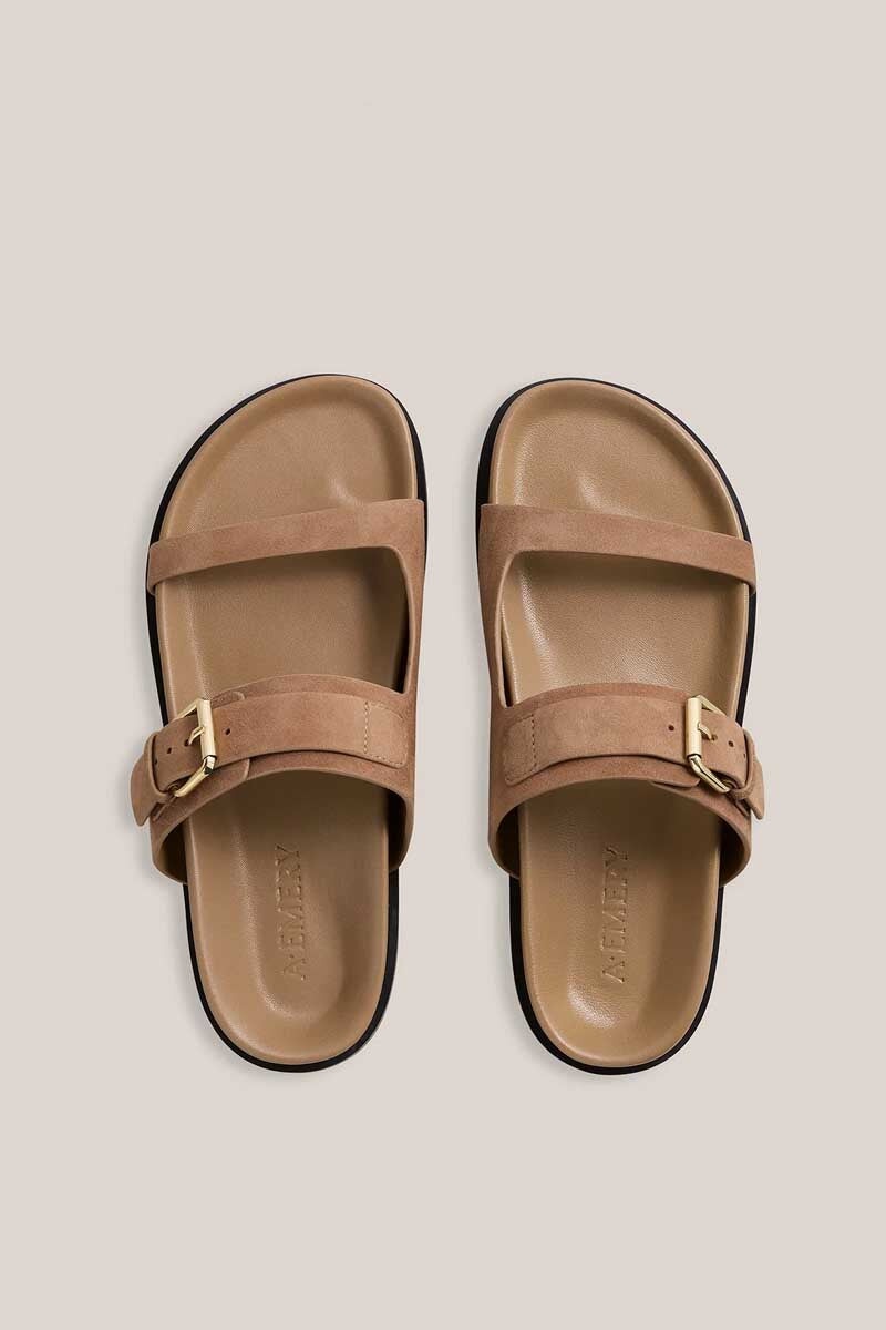 THE PRINCE SANDAL-NUTMEG SUEDE Shoes A.Emery 36 Nutmeg Suede
